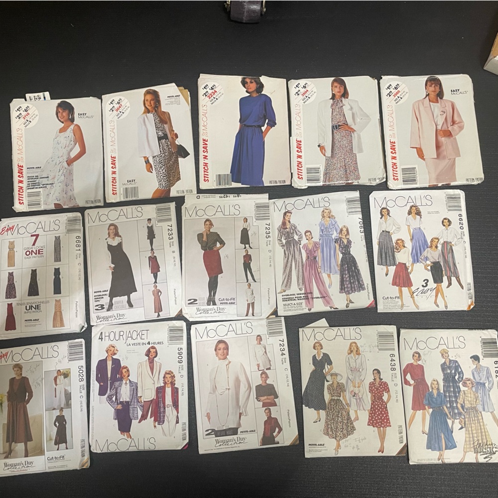 McCall’s Vintage Sewing Patterns - Lot of 15
